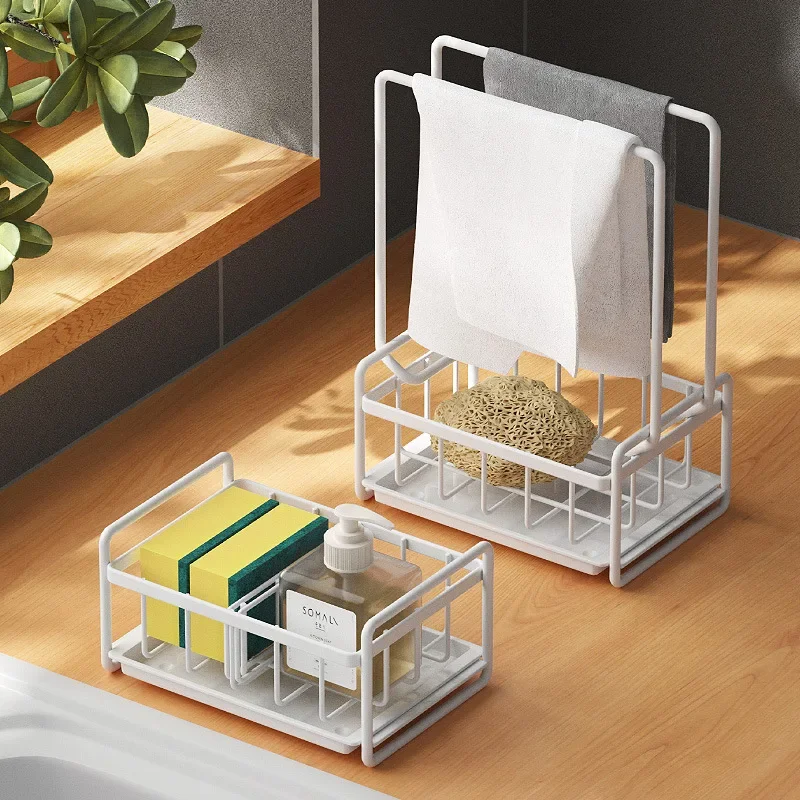 Kitchen storage  cloth storage non perforated wall hanging towel drainage rack, kitchen storage rack, sponge drainage