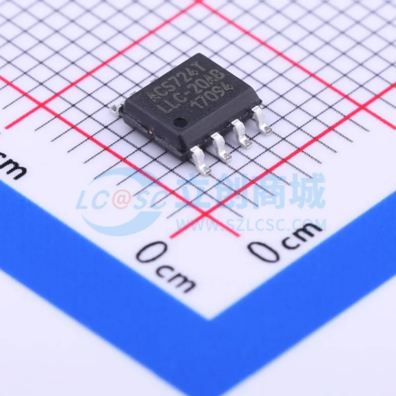 Circuito Integrado Chip IC, ACS724LLCTR-20AB-T ACS724T SOP-8, 100% Novo e Original, 1 Pc