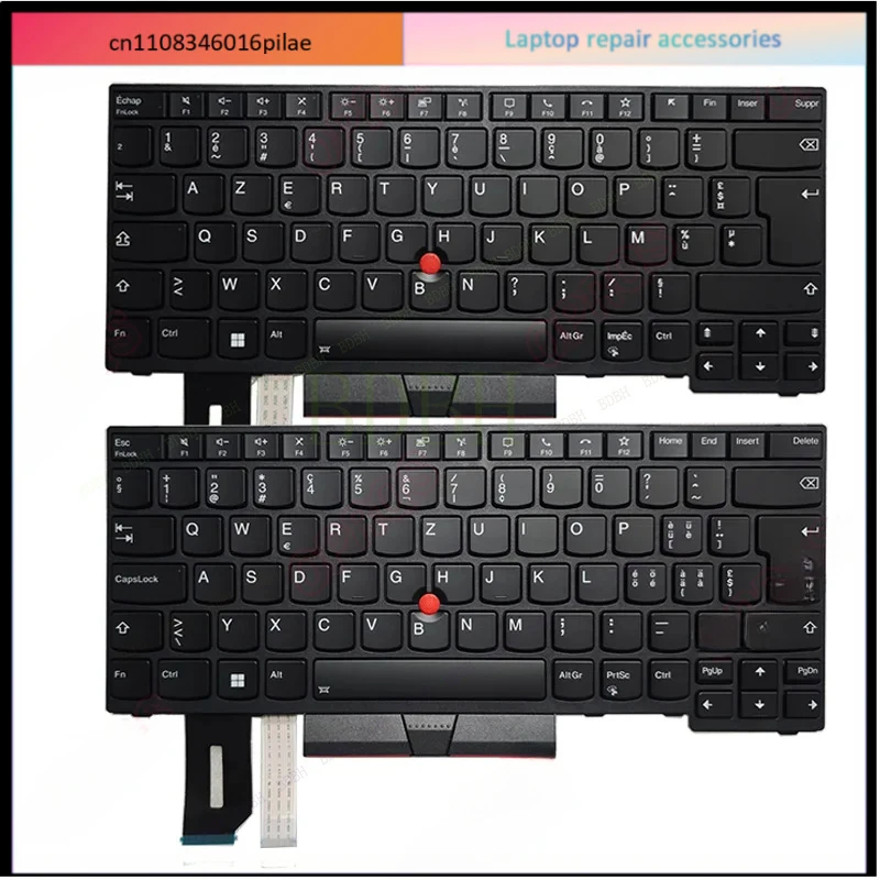 NEW For Lenovo Thinkpad T14 Gen1 / P14s Gen2 French/Swiss Laptop Keyboard Backlit