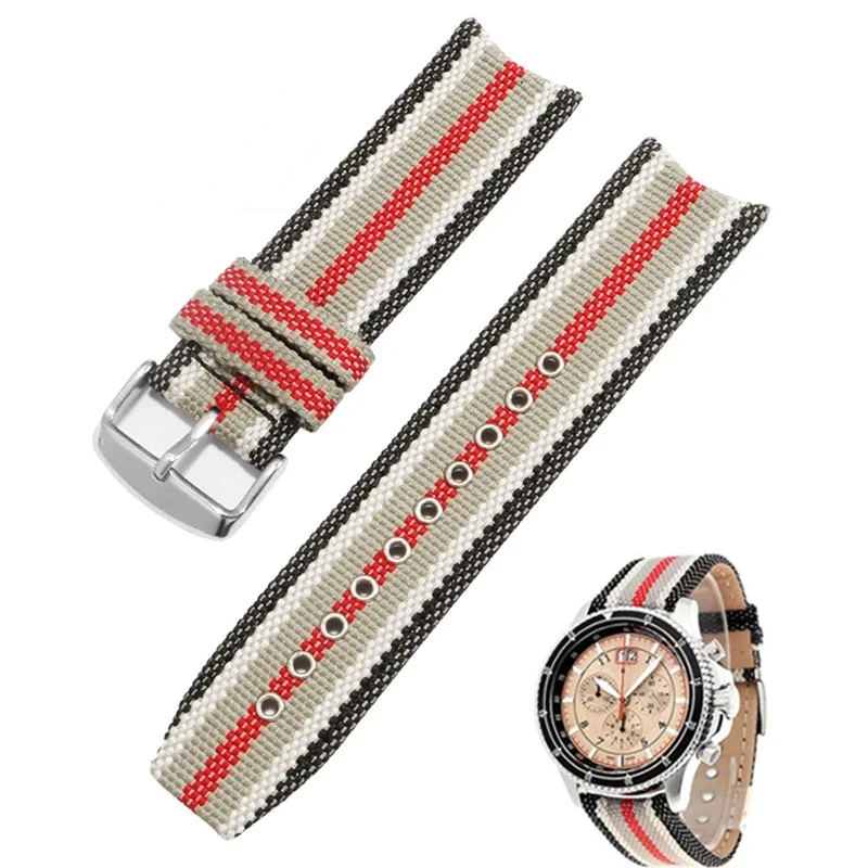 حزام ساعة نايلون لبربري أوميجا ، سوار ساعة قماشي ، مقاومة جيدة للاهتراء ، Bu7600 ، من إكسسوارات ، من من الخارج ،