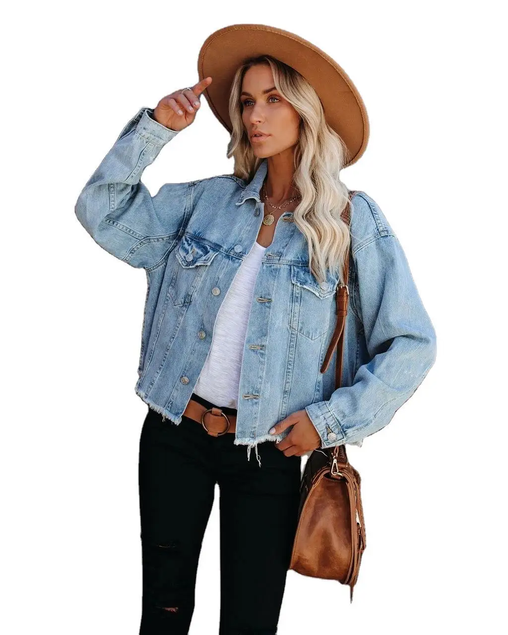 Autumn Women  Denim Jackets 2022 Vintage Casual Short Jean Jacket Long Sleeve Winter Female Coat Streetwear Large size Jackets