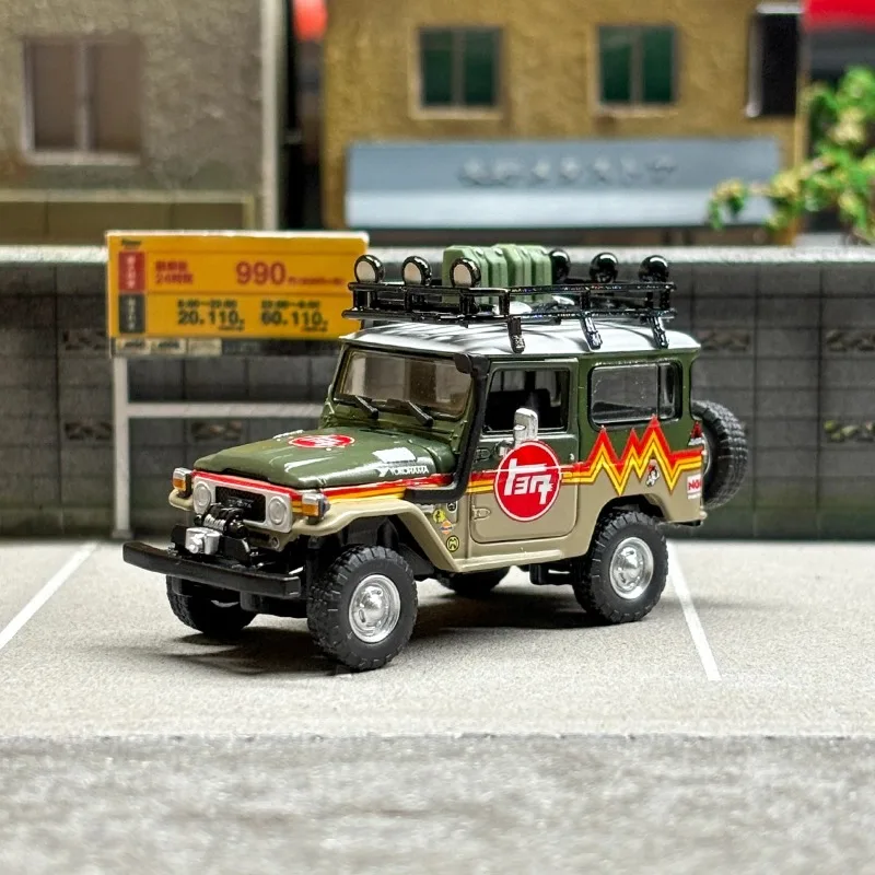 Neushoornmodel 1/64 Nieuwe Toyota Land Cruiser Fj40 Gelegeerd Speelgoed Motorvoertuig Diecast Metalen Model Geschenken