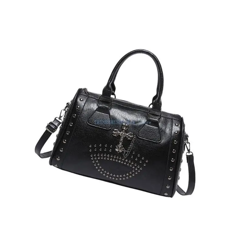 

340D Women Skull Handbag Large Capacity Shoulder Bag with Adjustable & Detachable Strap Multifunction Handbag Casual Fashion