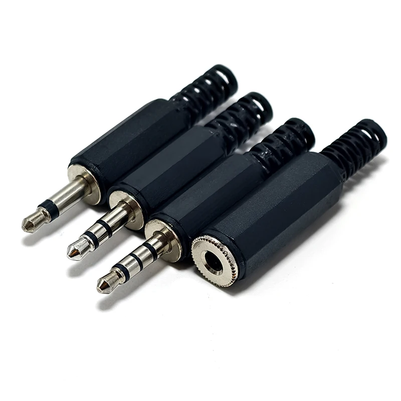 

5/10PCS 3.5mm 2/3/4 Pole Audio Plug Jack Male Female Soldering Connector for DIY Headphone Earphone Repair Replacement