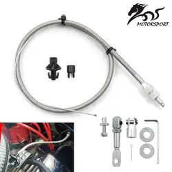 Stainless Adjustable Steel Braided Throttle Cable Kit 36