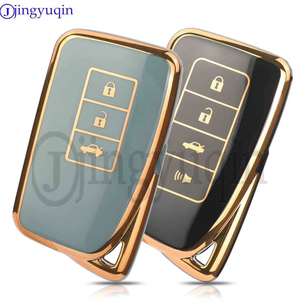 Jingyuqin TPU Car Key Shell Case Cover For Lexus NX300 RX350 Es300h Rx450h GS300 GX470 IS250 ES350 LX570 GX460 Is300h Fob Holder