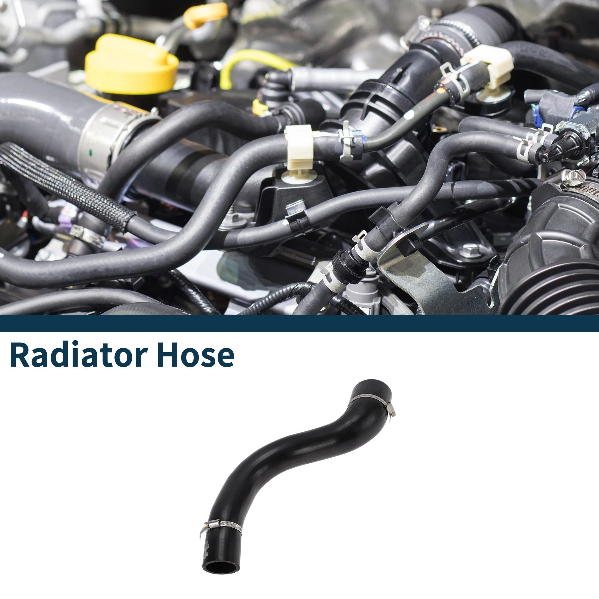UXCELL ラジエーターホース ヒーターホース No.PNH500510 ランドローバー用 レンジローバー用 2007-2012 ラバー冷却液チューブ ブラック 1個