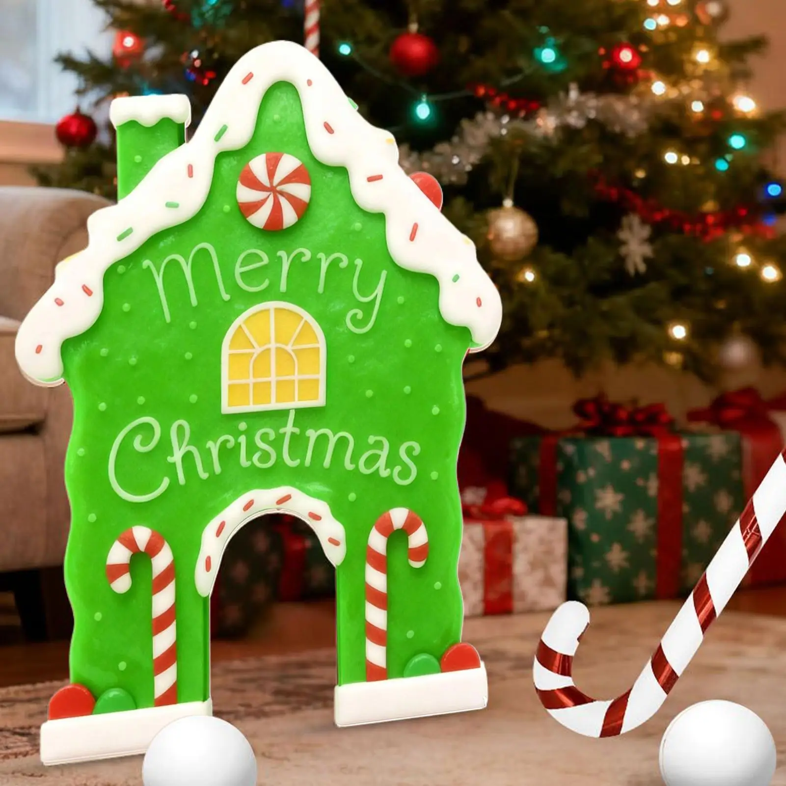 Jeux de Golf pour enfants, jouets de noël amusants et portables, jeu de Golf en pain d'épices avec balles, canne à bonbons pour adolescents et adultes, vie familiale