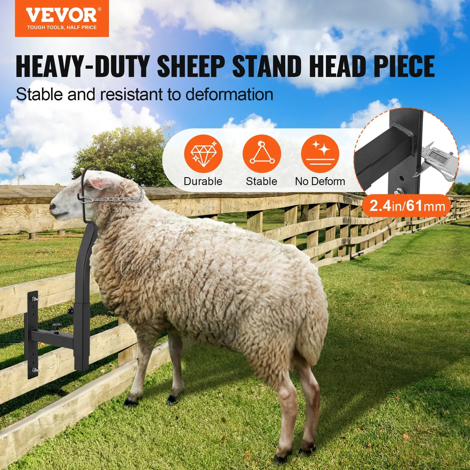 

Livestock Trimming Stand, Goat & Sheep Stand 9.37-12.8 Inch Adjustable Height 0-5.4 Inch Width, Metal Goat Milking And Shearing