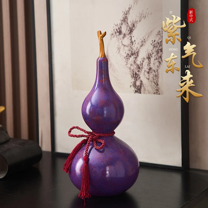 

Zml entrance living room purple air east to send elders chinoiserie resin bring in wealth and treasure gourd ornaments