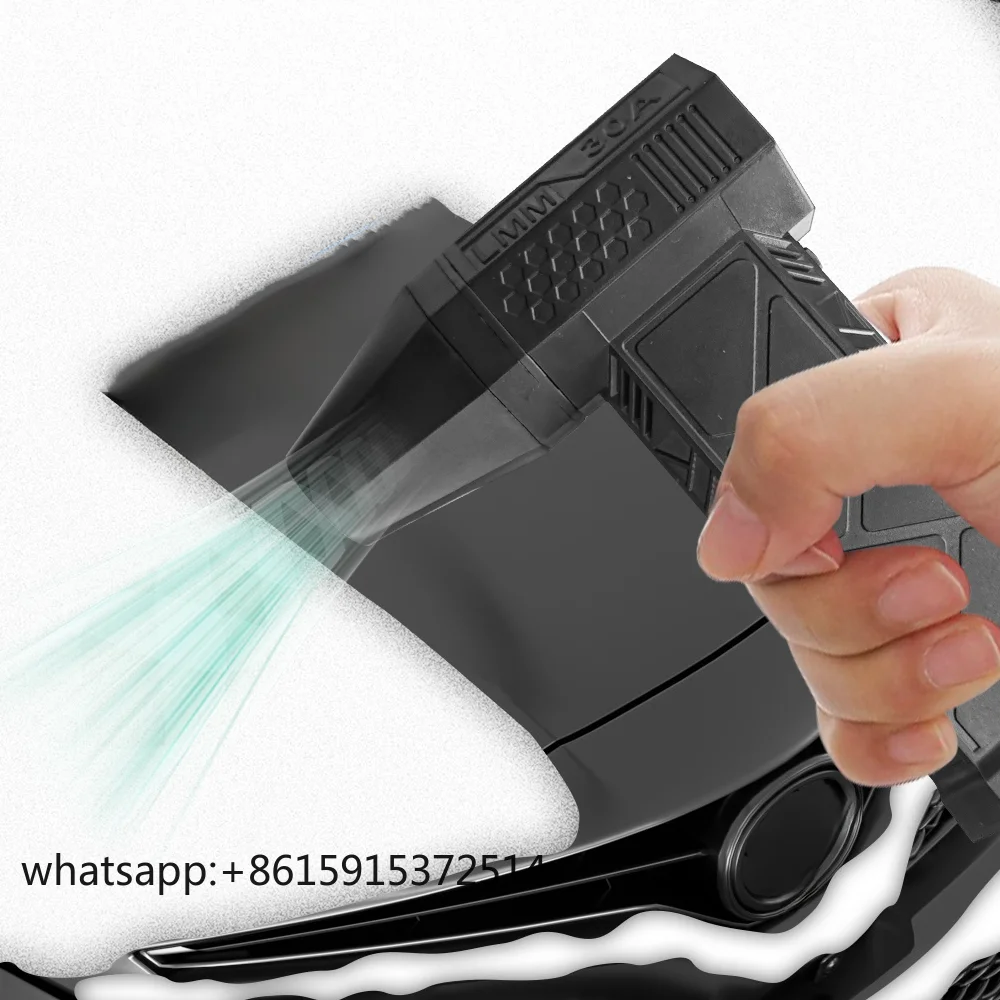 

TLCRETE New 130000Rpm Electric Violent Air Gun Fan Snow Desktop Mini Handheld Turbo Jet Fan Portable Air Blower for Car