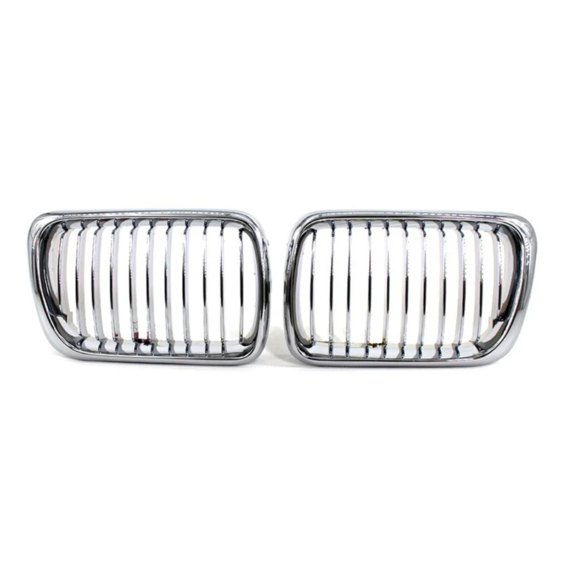 

Car Kidney Grille, Sport Grill Front Racing Grilles For BMW 3 Series E36 1997-1999 51138195151 51138195152 Silver