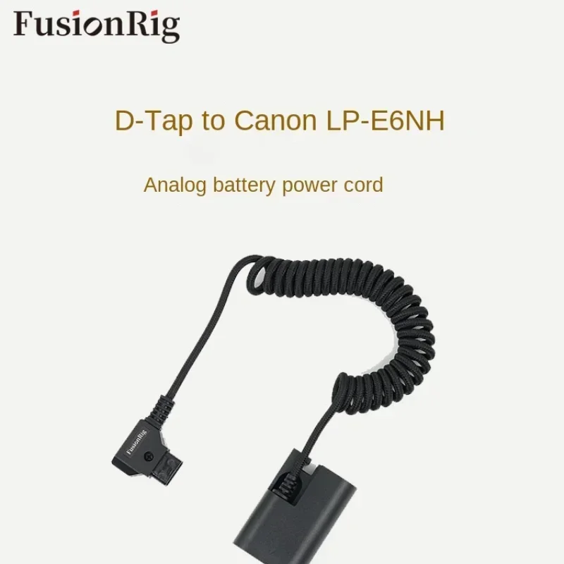 Fusionrig D-Tap auf LP-E6nh Flechtfaden-Testbatterie Analoger Akku für Canon SLR