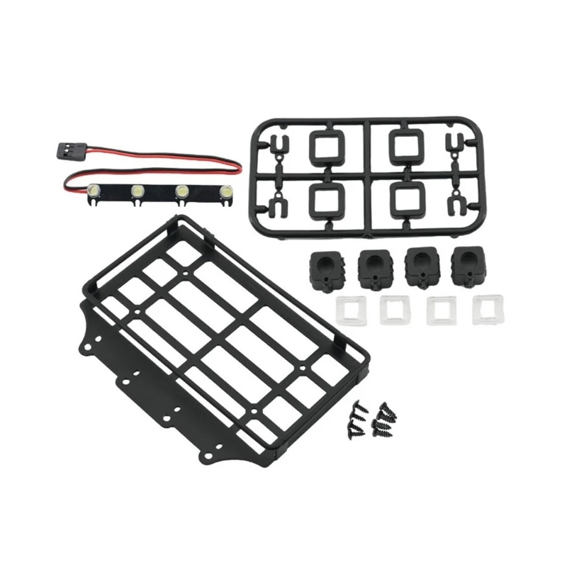 Luggage Carriers Meatl Roof Rack Luggage Rack for Remote Control Car Decoration Modified Kits for 1/12 MN82 Crawler Car