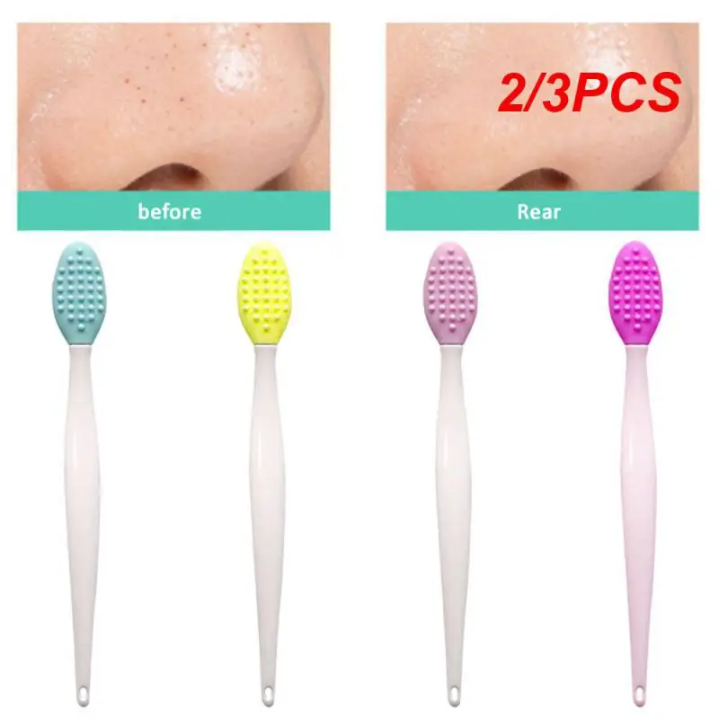 2/3PCS Cosmetic Silica Gel Comfortable Convenient Healthy Health & Beauty Nose Brush Safety Simple Portable Cleaning Tools