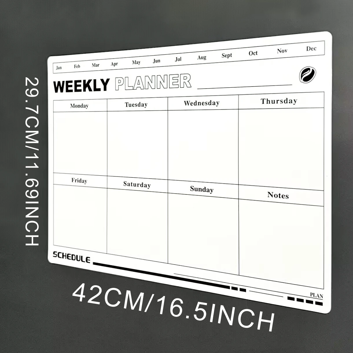 Magneti da frigorifero, pianificatori mensili e settimanali, adesivi con calendario magnetico, note magnetiche morbide, bacheca