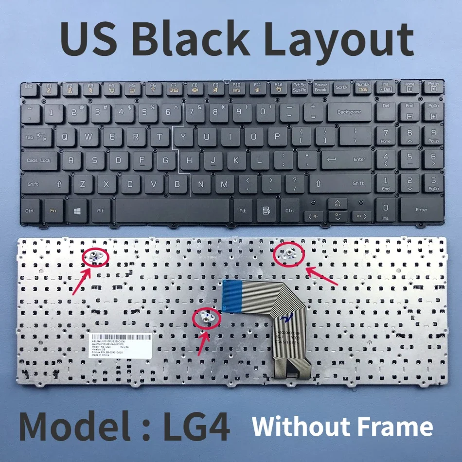 

US Keyboard For LG S530 S530-K S530-G LGS56 S525K S525G S525 SD525 SD530 S535 SD550 S550 S560 LGS52 LGS53 LGS55 Series