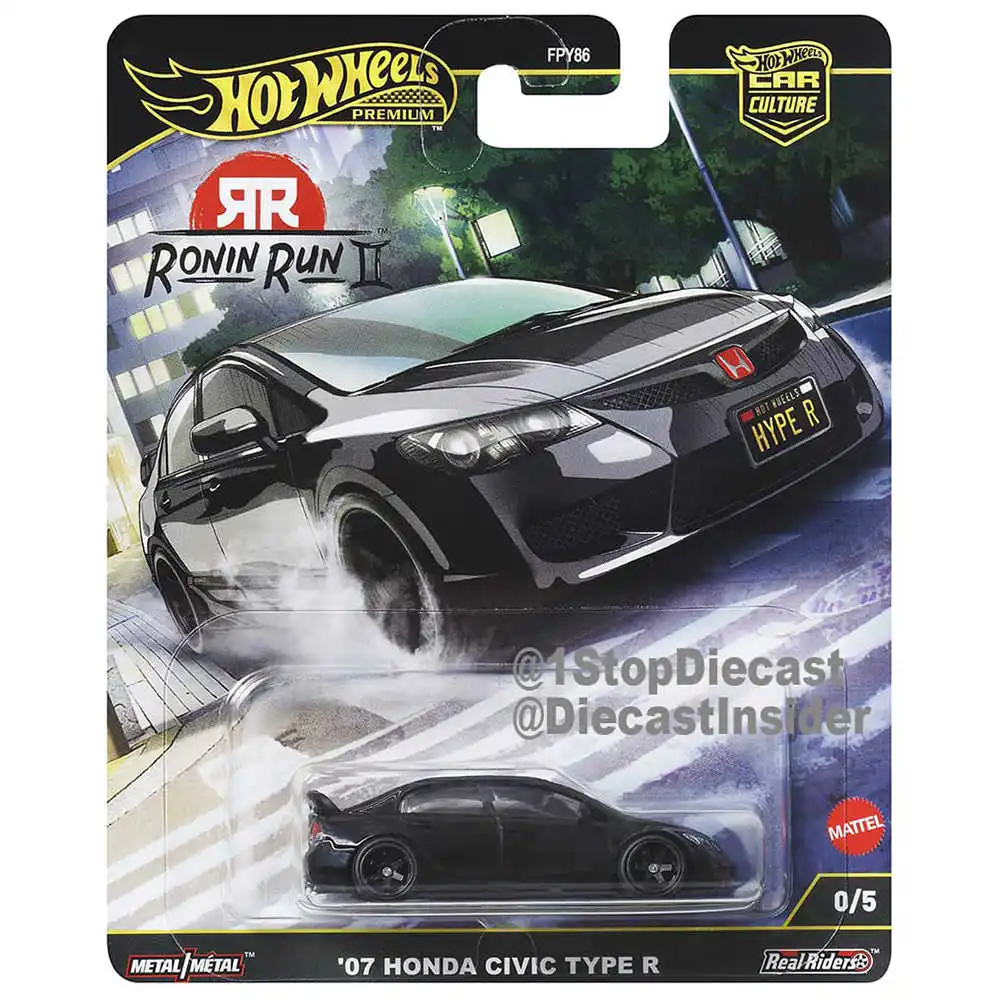 Hot Wheels Premium 1/64 Car Culture Ronin Run 2 Gold Label Car Honda Mazda Nissan Toyota Fpy86 Diecast Vehicle