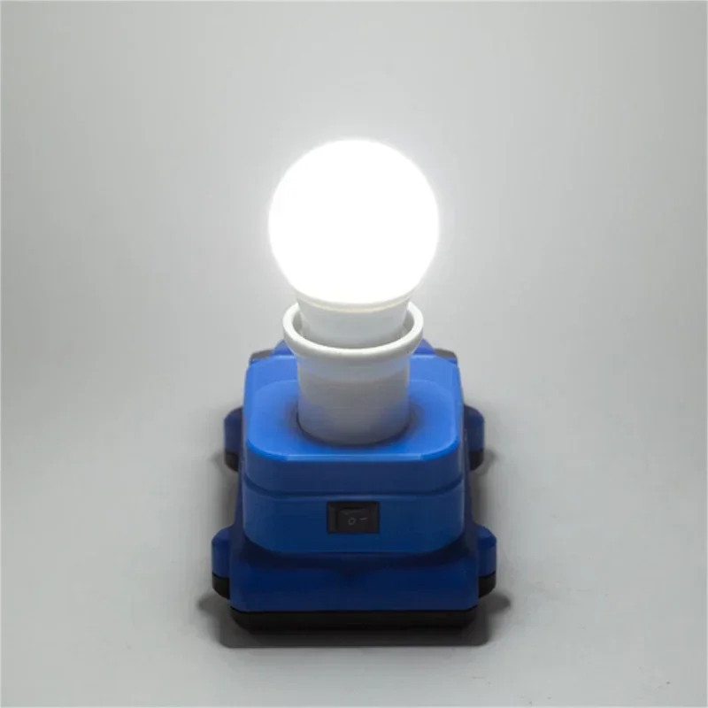 Portable E27 Socket LED Light Bulb for Kobalt 24V Li-ion Battery 5W LED Work Light E27 Bulb Portable Cordless Work Light