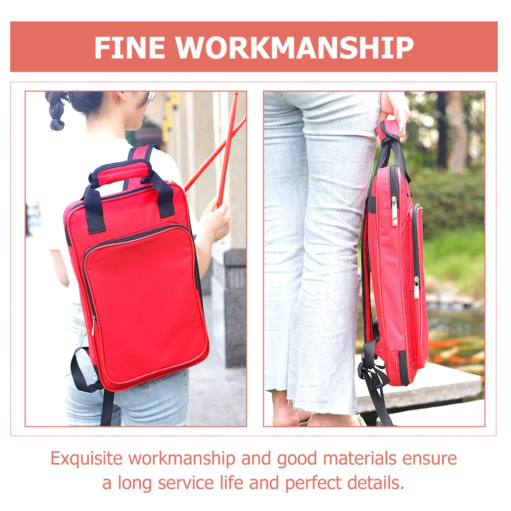 

Waterproof Drum Stick Bag Practice Pad Drumsticks Case Drummer Accessories Cymbal Backpack Para Baquetas Mallet Large Padded Pu