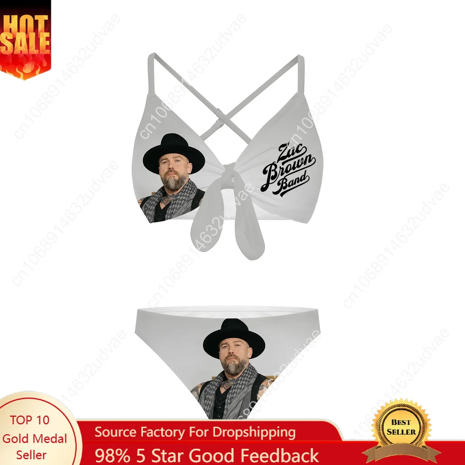 Zac Brown Bathing Suits Cross Strap Suspenders Swimsuits Womens Personalized Bikini Pool Party Swimwear Customized Beachwear