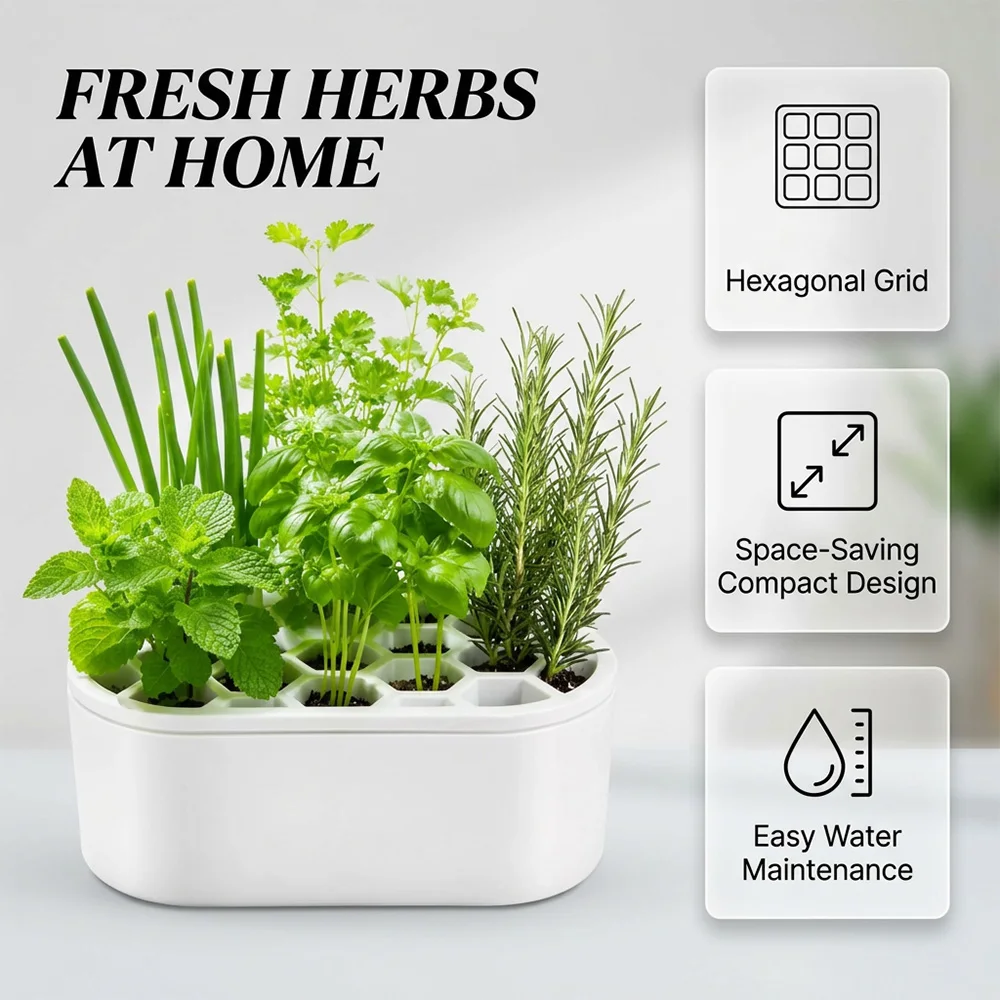 4er-Set – Hydroponisches Anzuchtset, geeignet für Frühlingszwiebeln, erdlose Anzuchtbehälter für zu Hause, Mehrloch-Design, mit festem Deckel, wiederverwendbar, geeignet für den Anbau von Frühlingszwiebeln, Kräutern un – Detail 4
