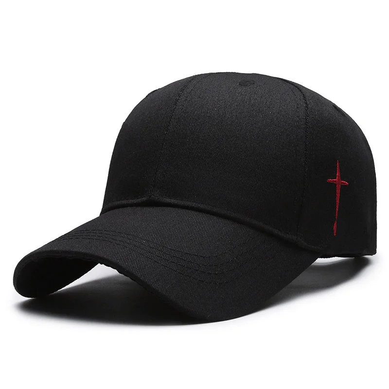 Broadside Cross Embroidery Baseball Cap Unisex Adjustable Outdoor Travel Sun-Proof Holiday Leisure Versatile Gift Peaked Cap