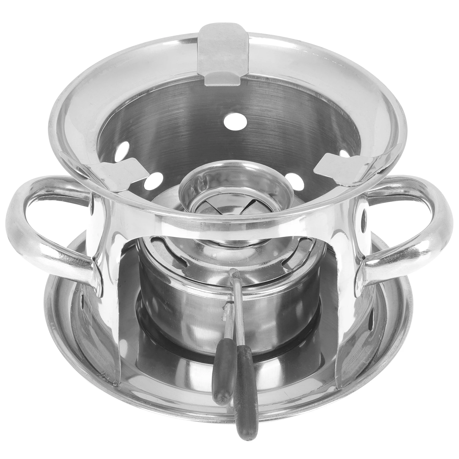 

Portable Camping Stove 14cm Random Color Stainless Steel Thick Base Hot Pot Outdoor Cooking Equipment Alcohol Burner