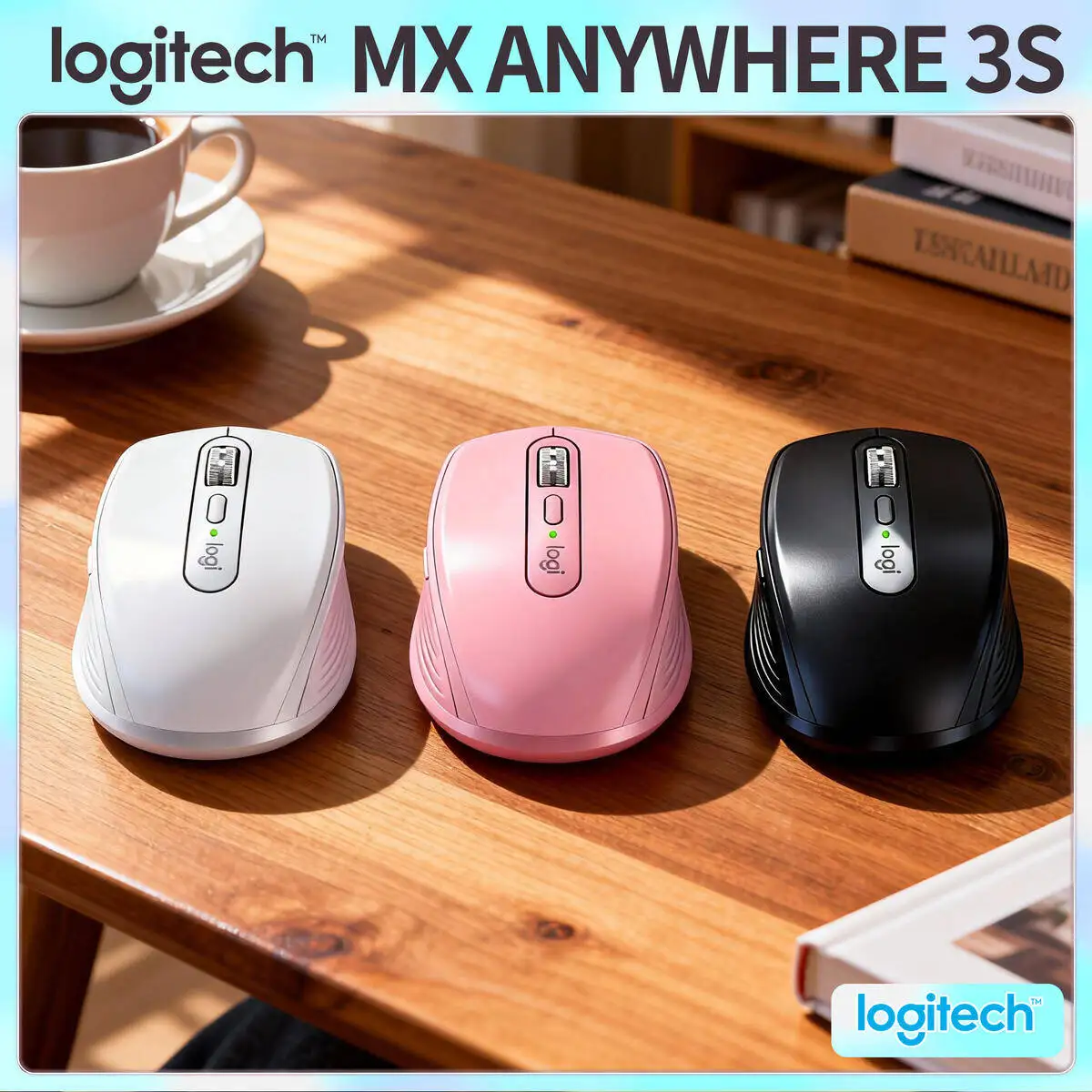 

Professional Logitech MX Anywhere 3S Wireless Mouse Compact for Travel Office Gaming Home
