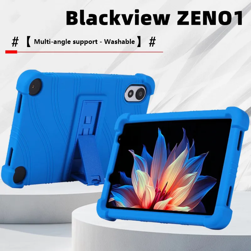 

Чехол для Blackview ZENO1, 8 дюймов, 2025 г., мягкий силиконовый защитный чехол [Детский] 4 угла, утолщенный противоударный регулируемый чехол