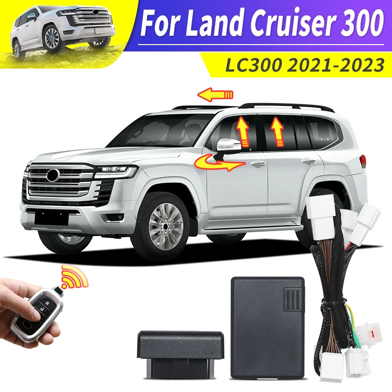 Automatic Closed Window + Lock Door OBD Module +Folding For Toyota Land Cruiser 300 LC300 2021 2022 2023 Interior Accessories