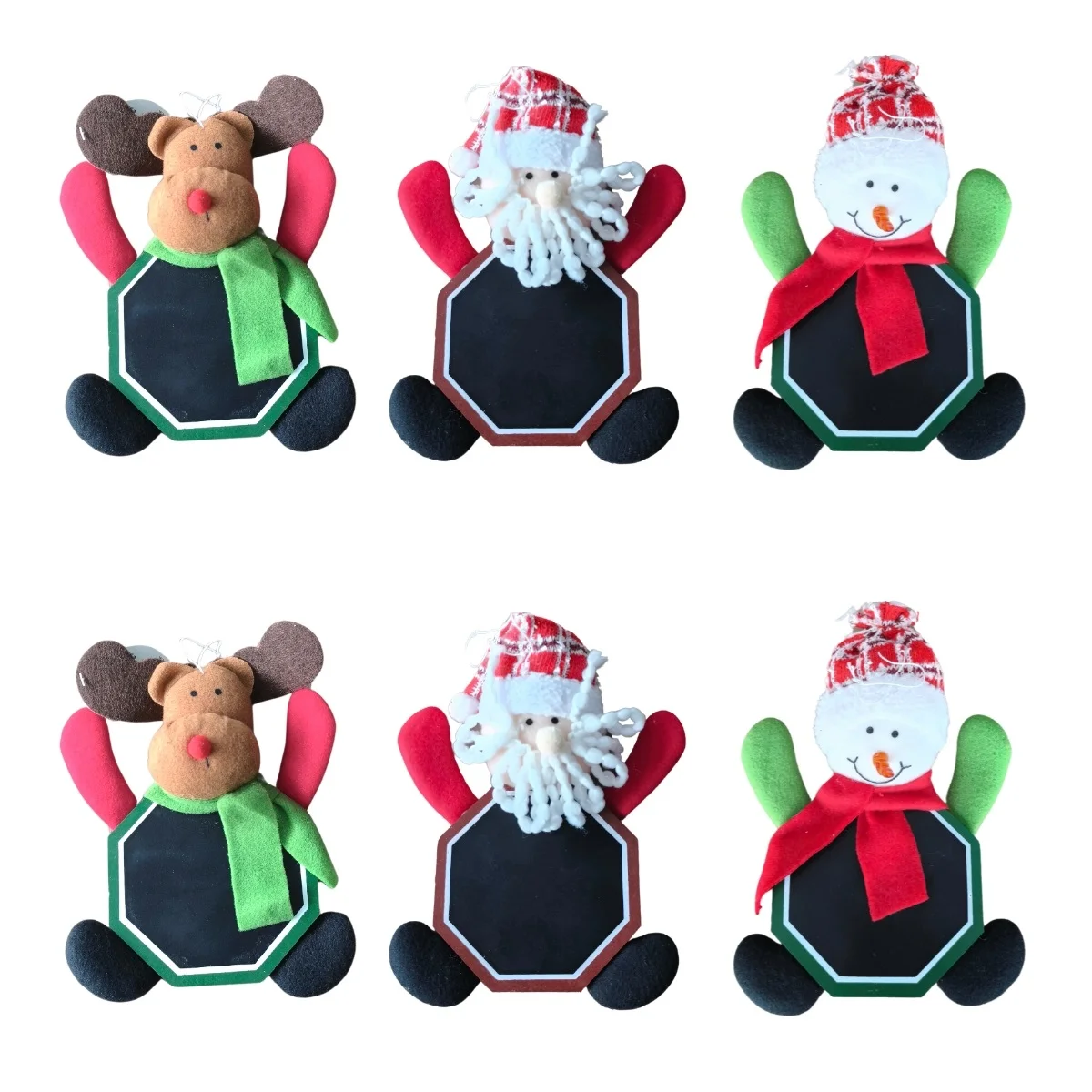 6 Blouses Hanging Christmas Ornament 23cm Santa Claus Reindeer