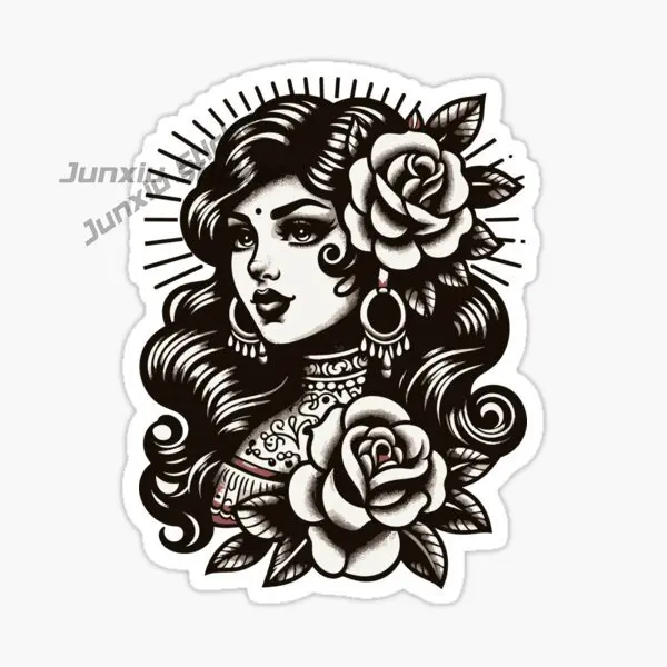 

GYPSY Girl Flag Car Sticker, Vinyl Self-adhesive Car Parts Decoration Decal