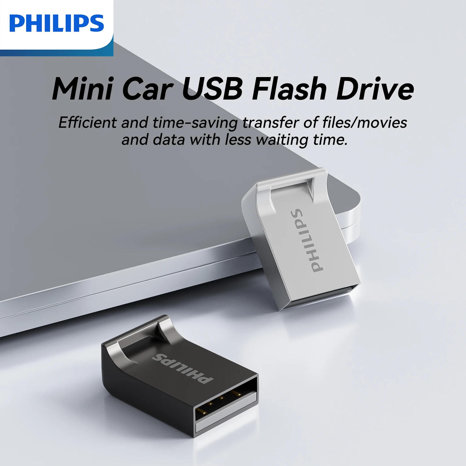 PHILIPS USB Flash Drive Ultra Slim Thumb sticks, Mini U sticks, Storage Expansion for Laptop, Smart TV, Car Audio System