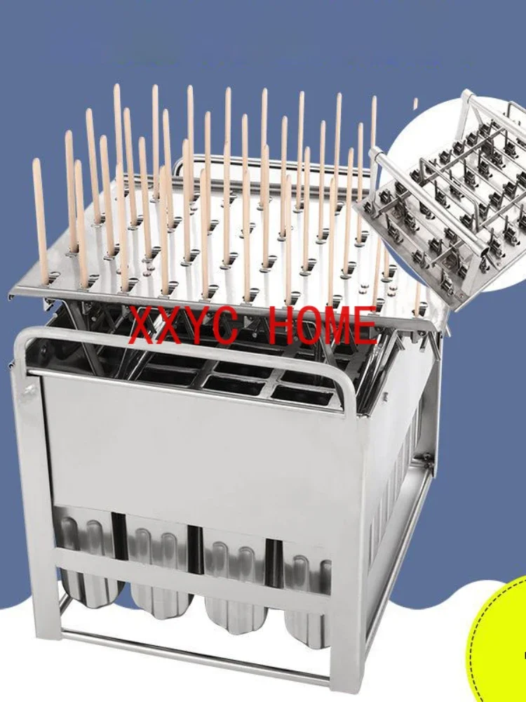 Commercial 40pcs/Batch Stainless Steel Ice Cream Mold Mould Popsicle Holder