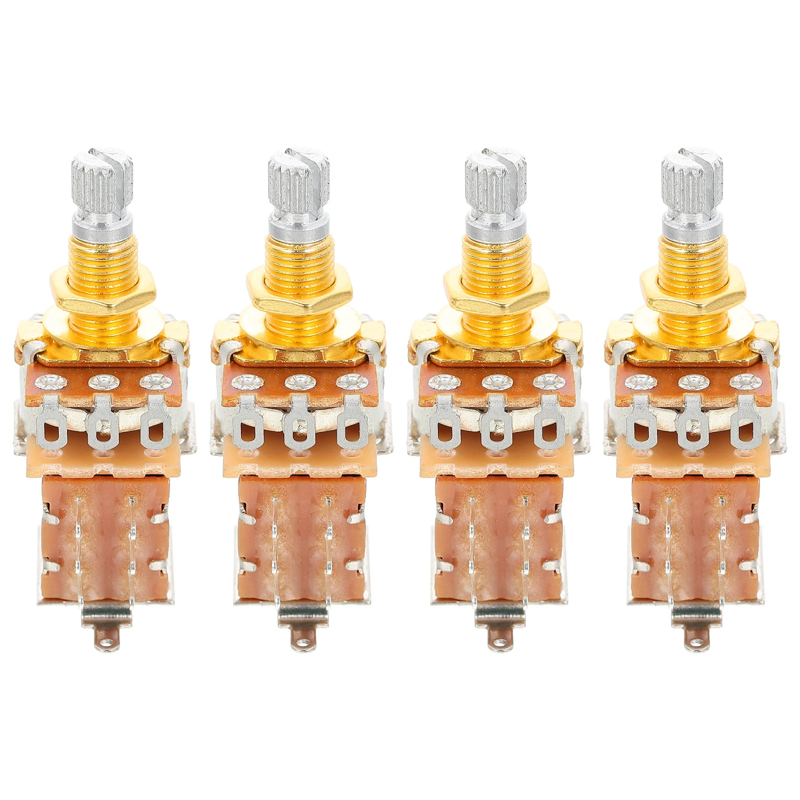 

4 set Electric Guitar Potentiometer Metal Replacement Durable Copper Corrosion Resistant Guitar Modification Parts A250K Musical
