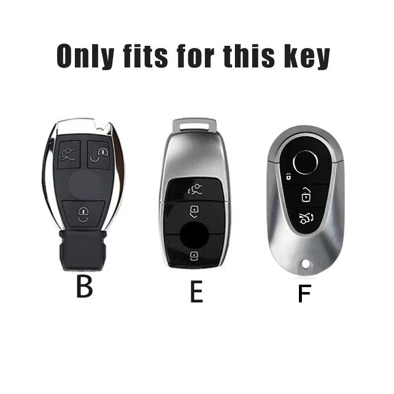 Metal Car Key Case Cover Shell For Mercedes Benz A B C E S Class W204 W205 W212 W213 W176 GLC CLE CLA GLB GLC GLS AMG W177 W222