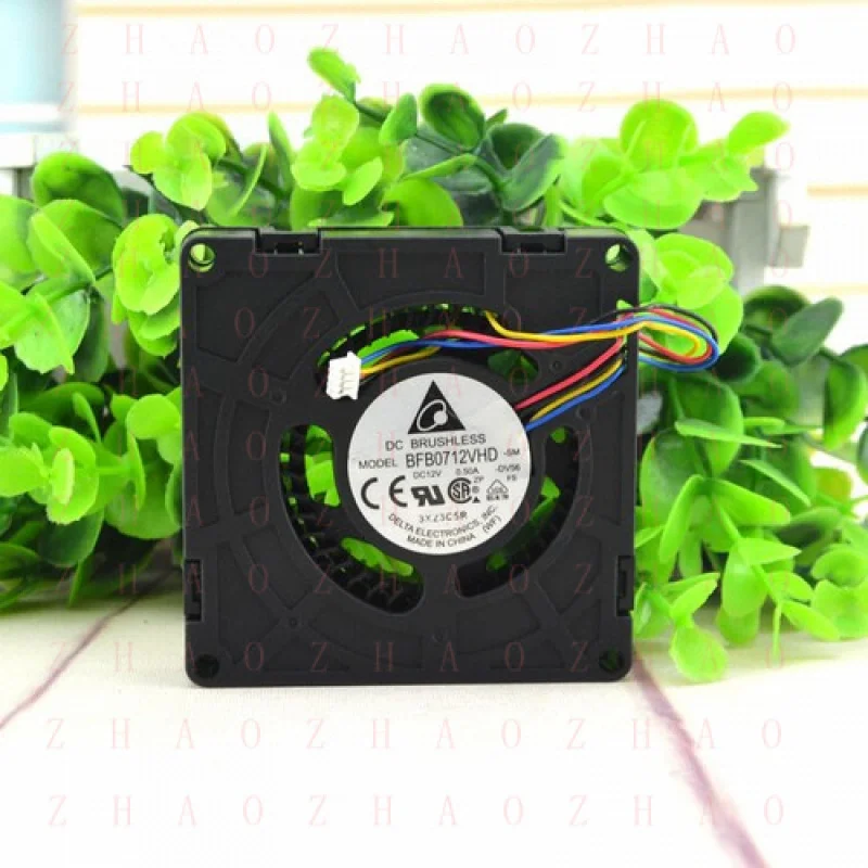 L+ 1pcs for Delta BRUSHLESS MODEL BFB0712VHD 7015 7CM DC 12V 0.50A 4-wire Cooling Fan