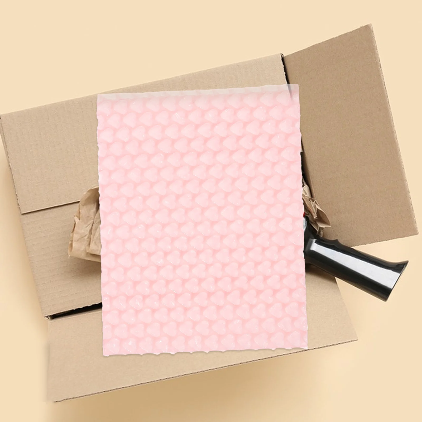 10Pcs Small Business Bubble Mailers Shockproof Padded Envelopes Heart Design for Shipping and Packaging Bubble