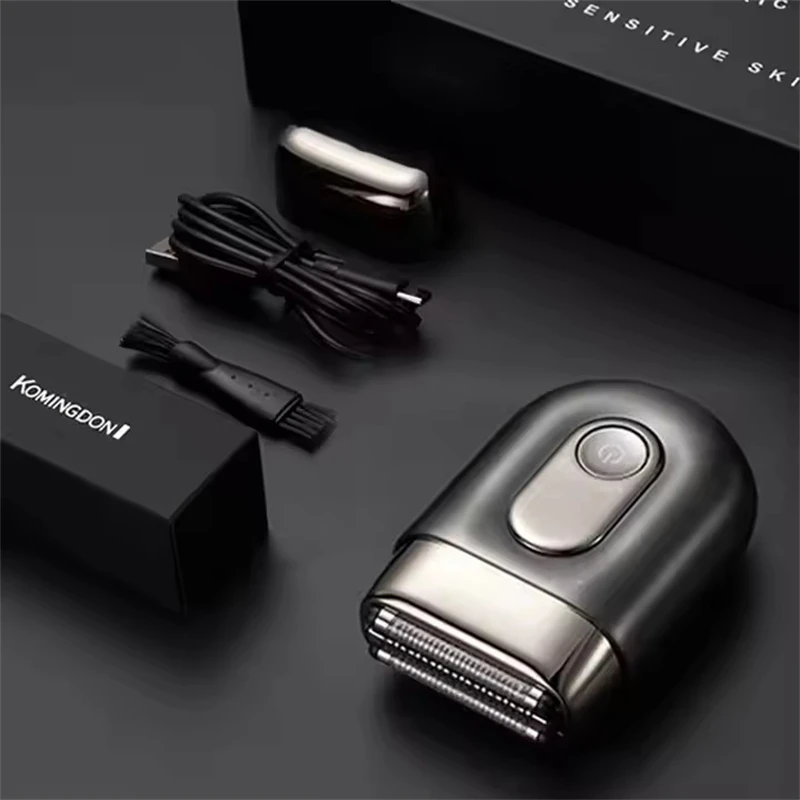 Xiaomi komingdon mini navalha elétrica portátil tamanho de bolso viagem rosto barba cabelo groomer recarregável máquina de barbear para homem