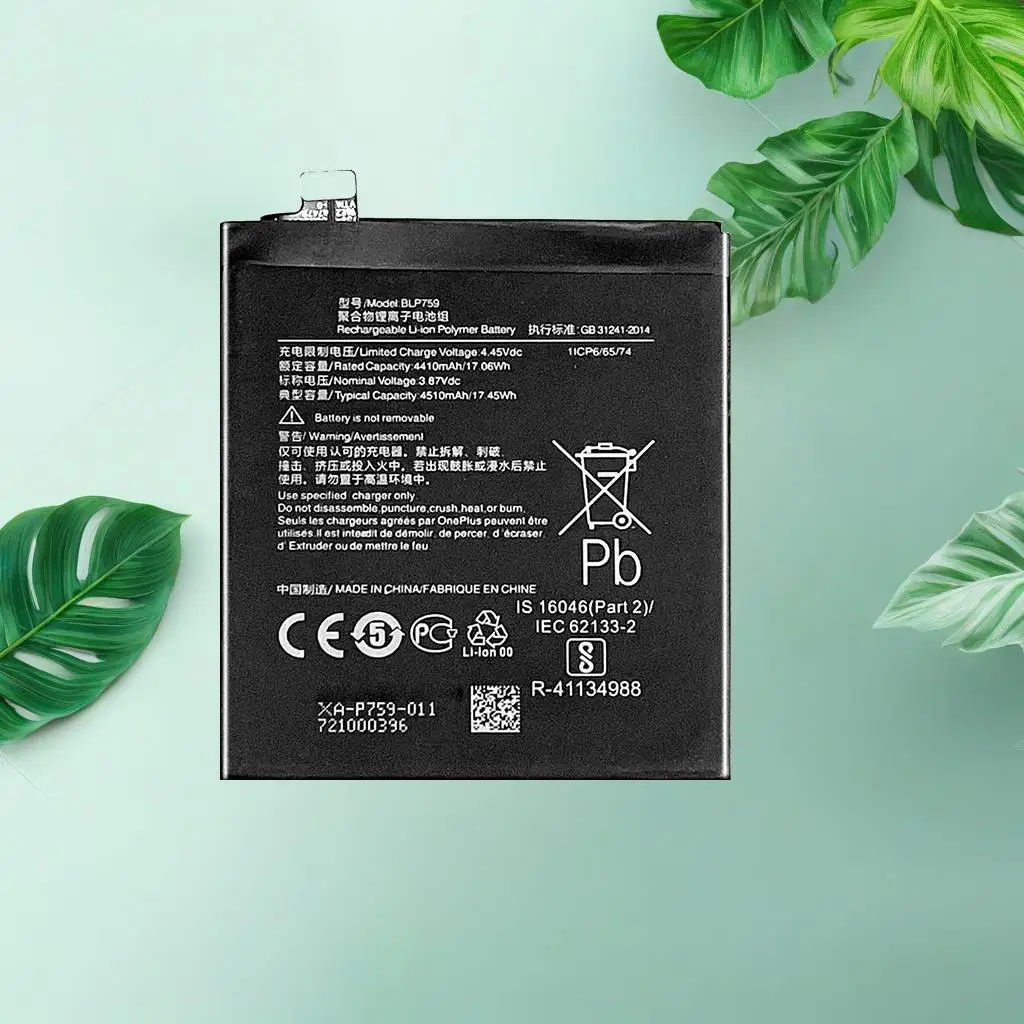 

Аккумулятор BLP759 для Oneplus 8 Pro 4510 мАч Премиум Запасной