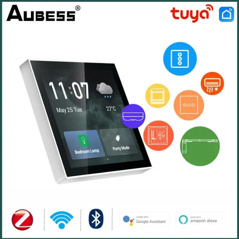 Top! Tuya Smart Home Multi-functional Touch Screen Control Panel 4/6 inches Central Control for Intelligent Scenes Smart Tuya