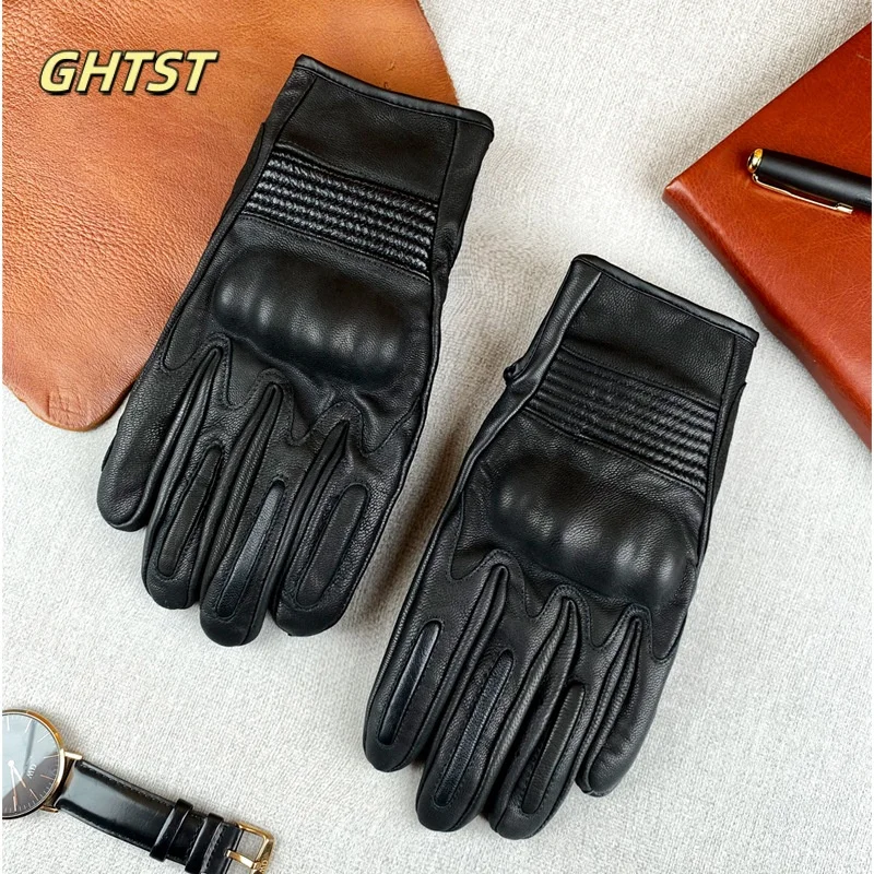 

Уличные велосипедные перчатки, мужские весенние износостойкие спортивные противоскользящие толстые ветрозащитные перчатки из козьей кожи с сенсорным экраном