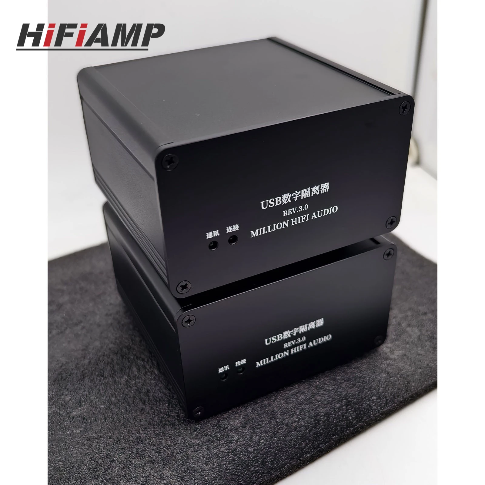 HiFiAMP Third Generation Audio USB Optical Fiber Digital Isolator Built-in Low Phase Noise SC Cut OCXO