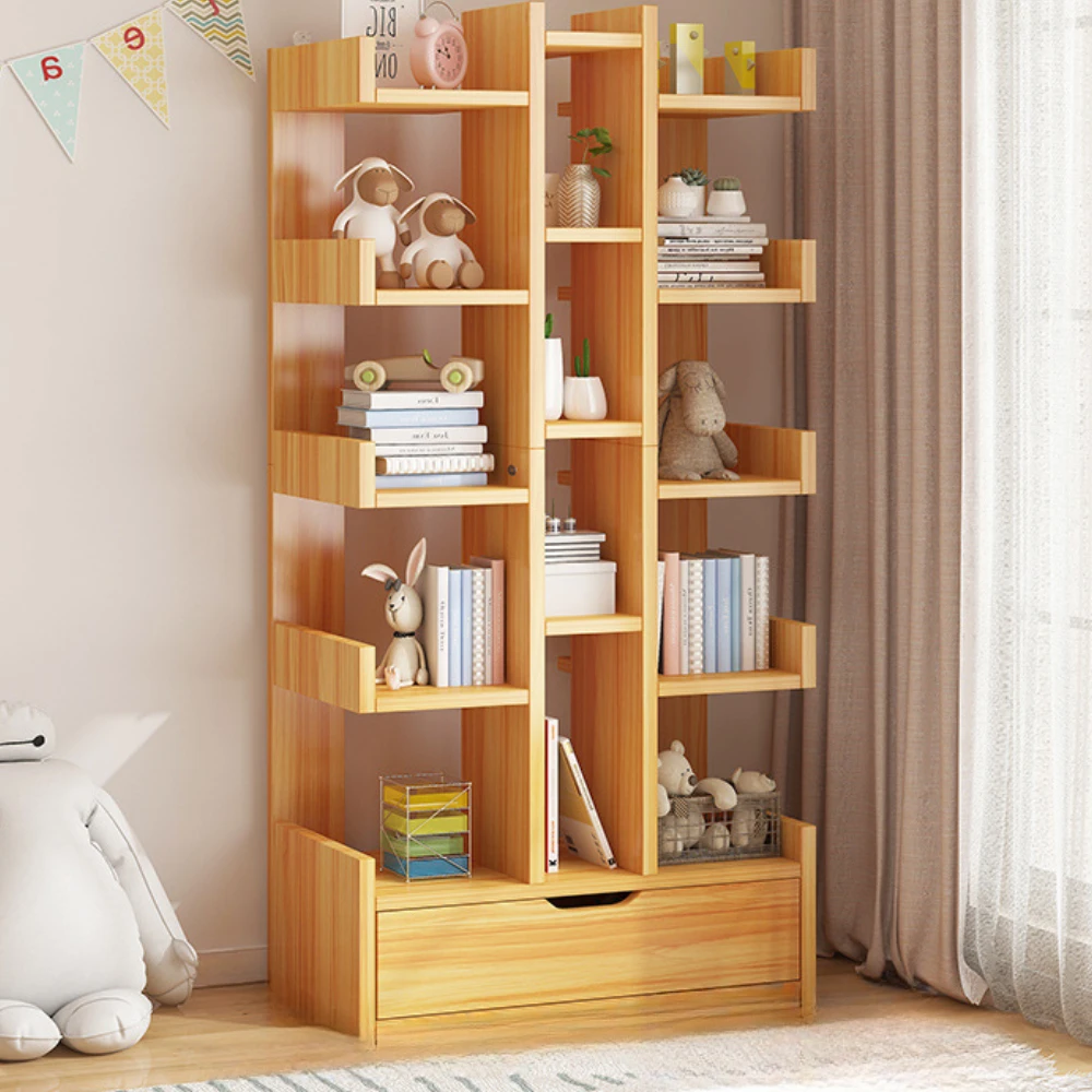 Floor Standing Bookshelf Multi-storey Living Room Bookshelf Open Ended Display Cabinet Modern Simplicity Thickening Storage Rack