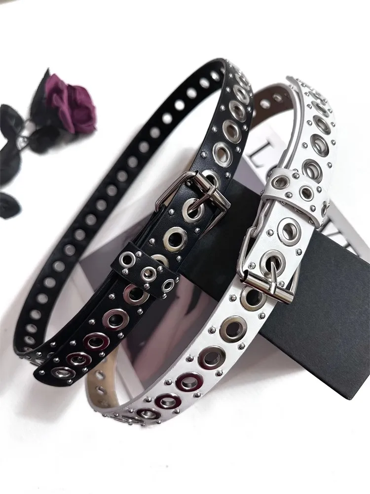 ผู้หญิง Vintage Hollow Out PU หนัง Punk Corset หญิง Cummerbund Coat เข็มขัดชุด Decration เข็มขัดกว้าง J1499