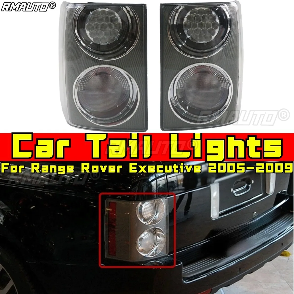 Car Tail Lights Outer LED Tail Light Assembly Rear Brake LampBody Kit For Range Rover Executive 2005-2009 Car Accessories