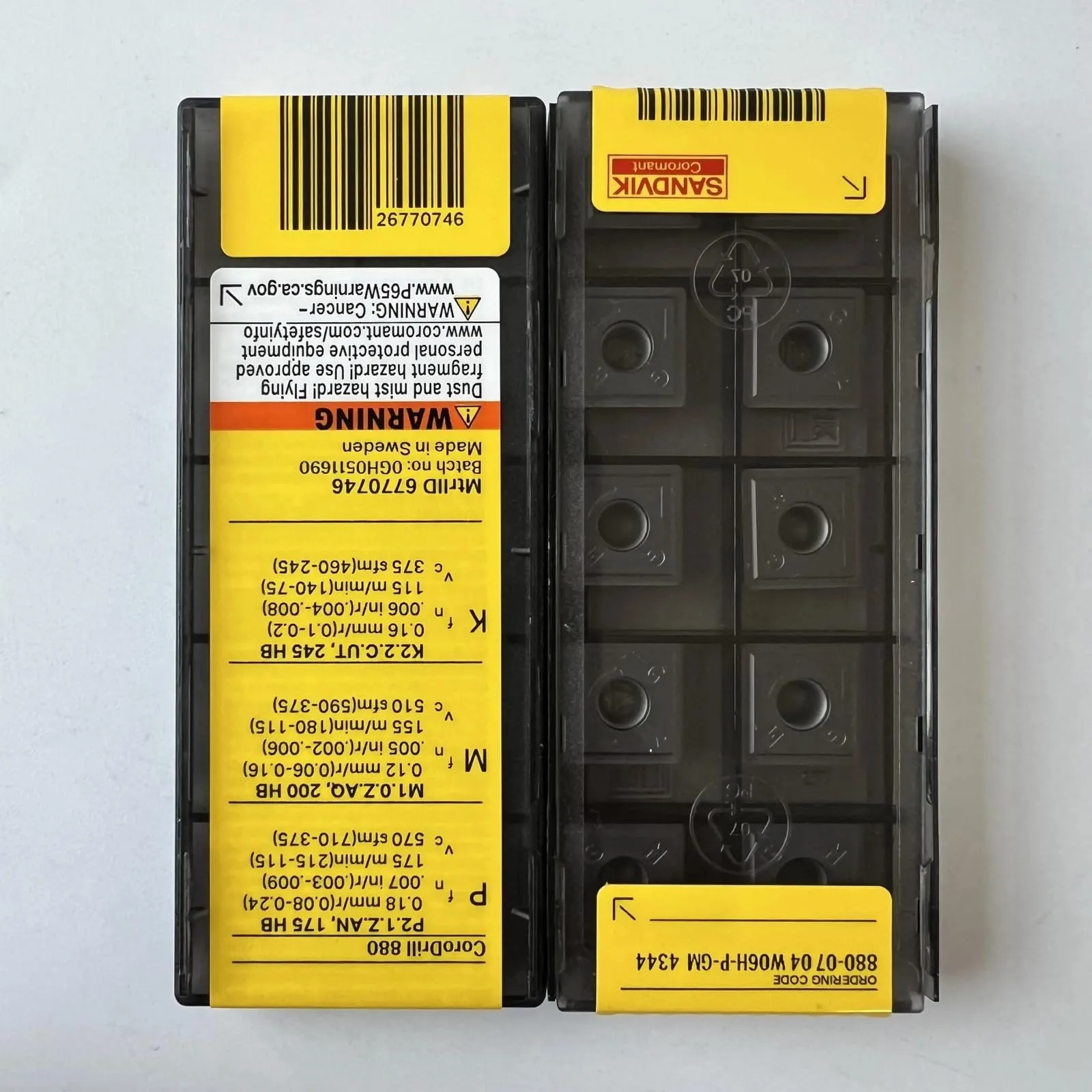 

880-0704W06H-P-GM 4344/токарный станок с ЧПУ, твердосплавное лезвие, 10 шт.