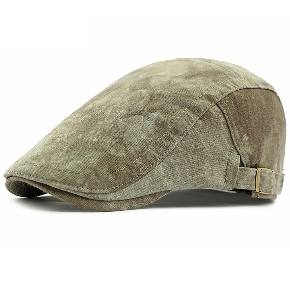 HT4671 القبعات الرجال النساء المطبوعة اللبلاب قبعة مسطحة جديد الربيع الصيف قبعة واقية من الشمس قبعة خمر الفنان الرسام قبعة قبعة قابل للتعديل قبعة بيريه