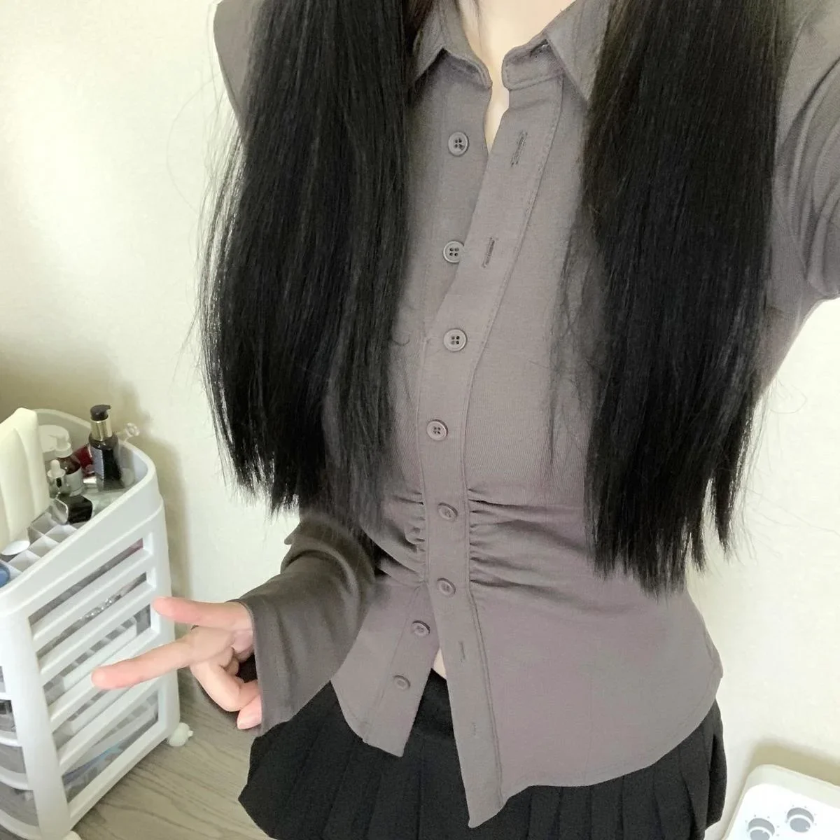 with Thin Waist Shirt Vintage Clothes for Women Tops Shirts Blouses